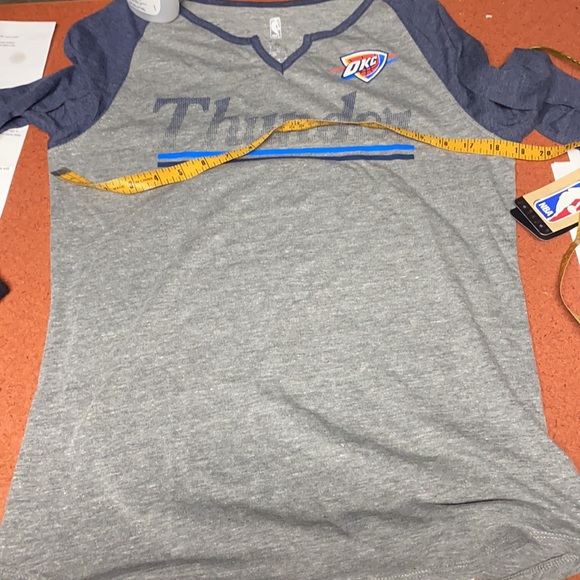 NWT NBA OKC Thunder basketball 3/4 jr shirt - Picture 9 of 9